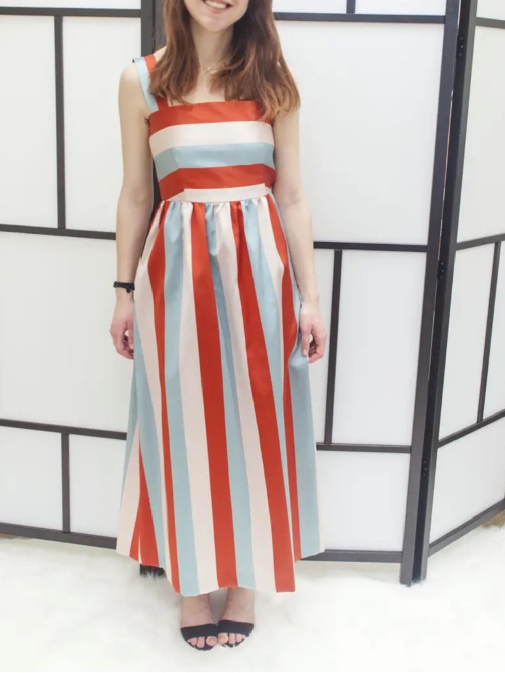 RED Valentino Striped Maxi Dress